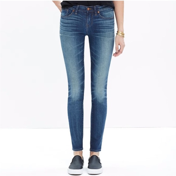 Madewell Skinny Skinny Denim Jeans Distressed size 27 Like New - Picture 1 of 15